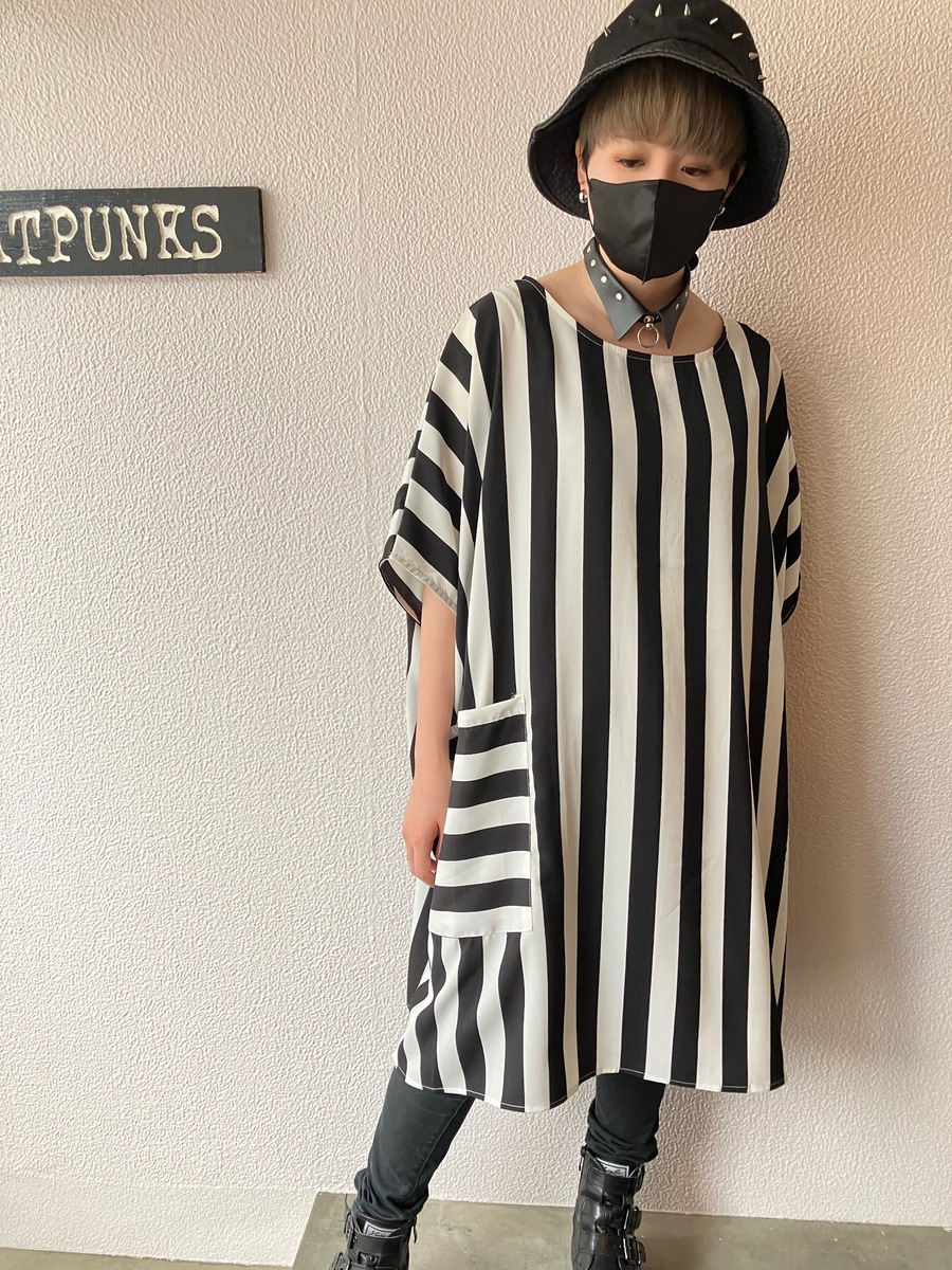 ストライプビッグTワンピ