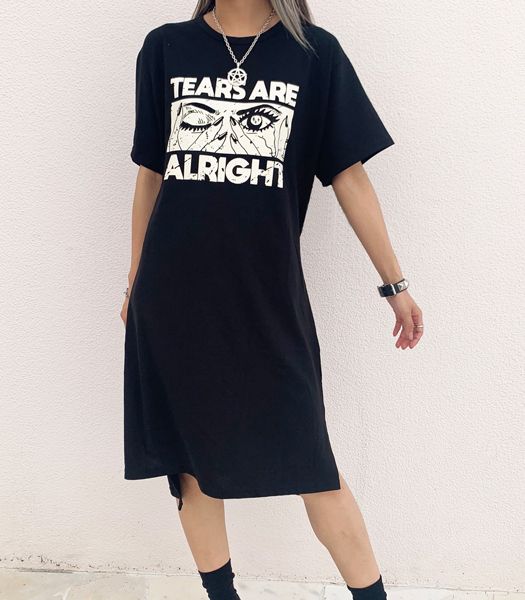 Tears Are Alright Big Tシャツワンピース Hellcatpunks ヘルキャットパンクス 通販 Hellcatpunks 公式サイト レビュー一覧 Hellcatpunks 公式サイト