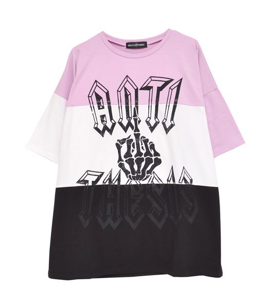 ボーンハンド切り替えビッグTシャツ