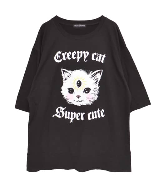 CREEPY CAT ビッグTシャツ