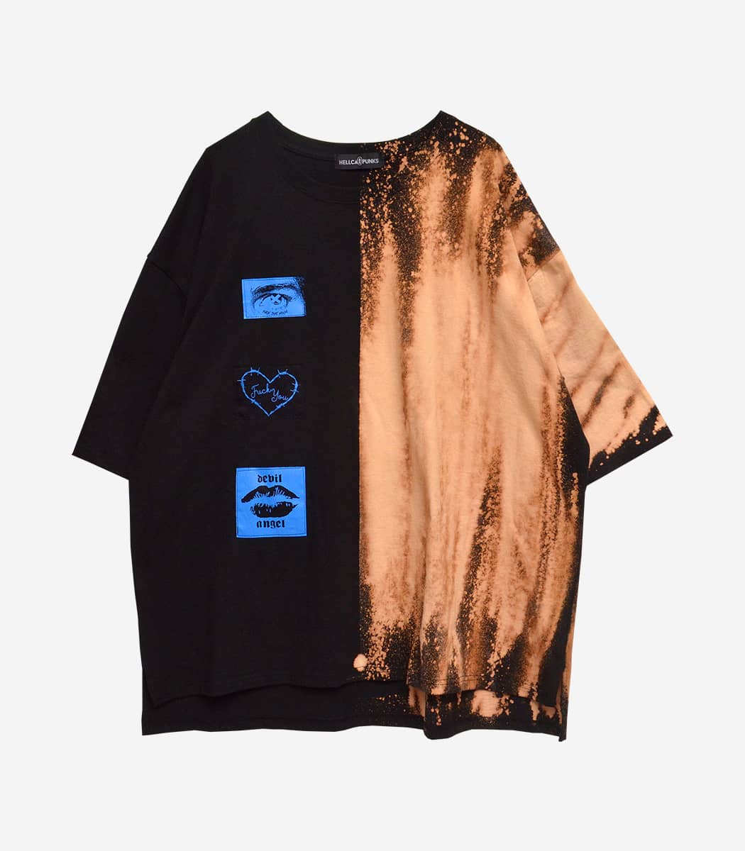パッチ付きビッグTシャツ