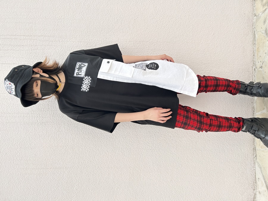 パッチ付きビッグTシャツ