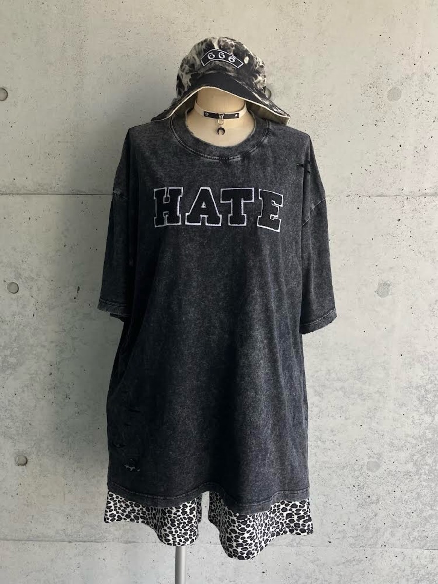 ピグメントダメージTシャツ