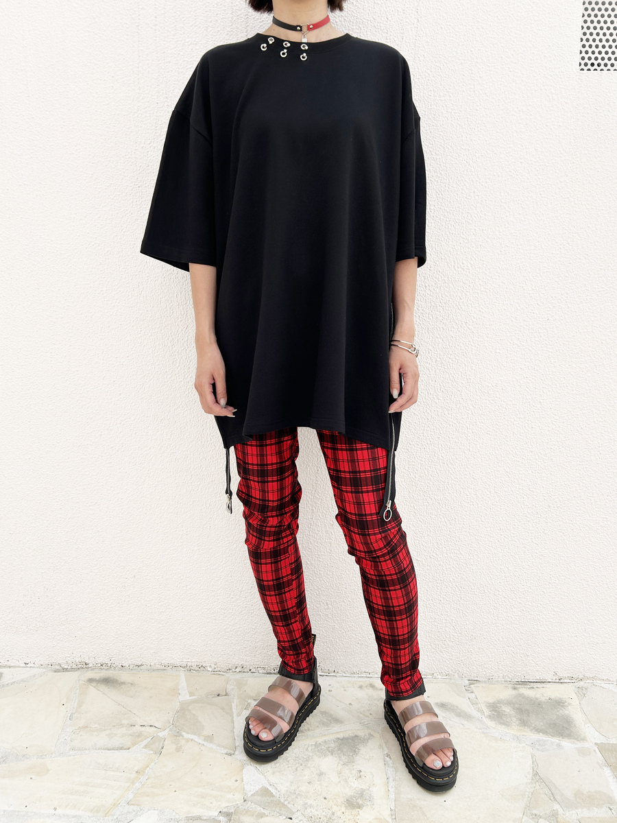 サイドジップビッグTシャツ