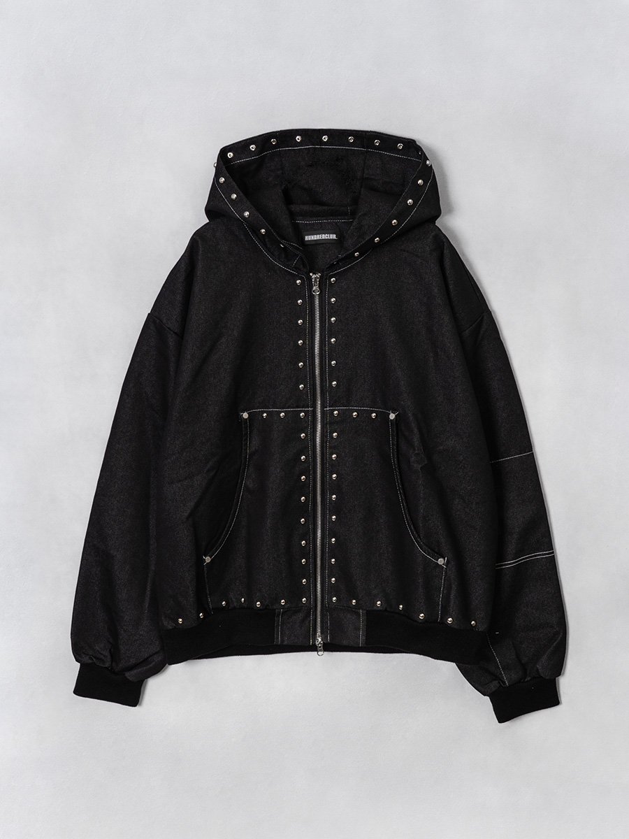 デニムスタッズフーディー