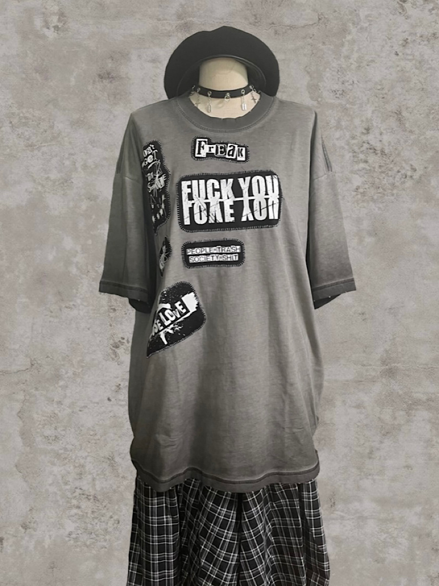 ハンドメイドパッチTシャツ