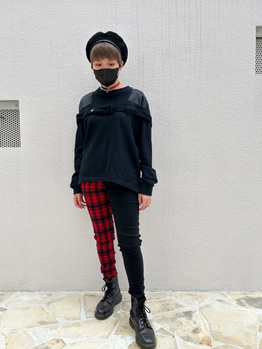 BANNED APPAREL バーンド アパレル パンツ 黒 リボン チノパン-